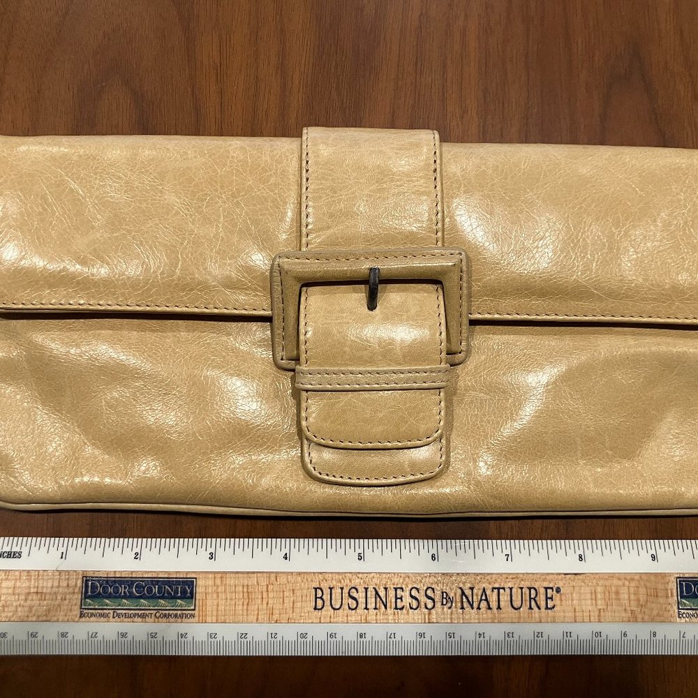 Gold Hobo International Clutch